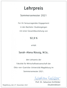 Lehrpreis SAR SoSe